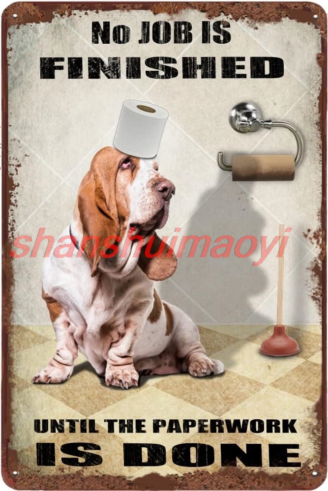 Basset Hound Dog Bathroom Tin  - Farming Jobs ulasan dan harga