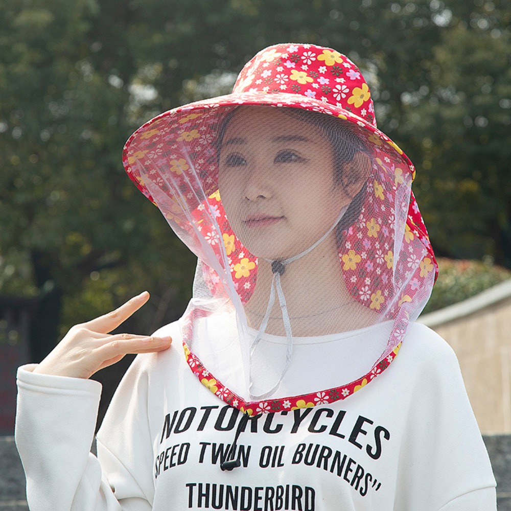 Printing Bee Mosquito Hat Sun  - Agriculture Farming Hats ulasan dan harga
