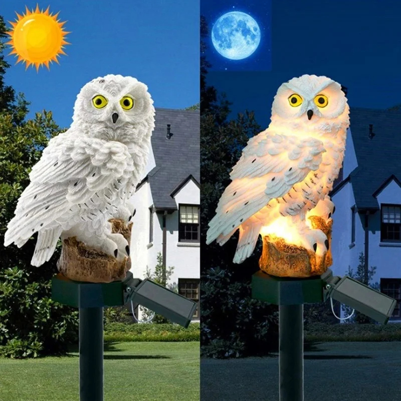 Solar Owl Statue Garden Light  - Farming And Agriculture ulasan dan harga