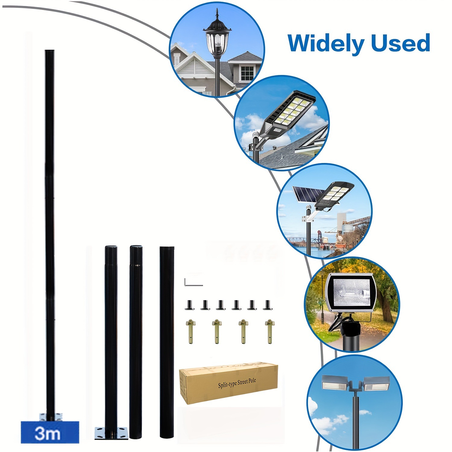 3m Solar Outdoor Split Lamp Po - Farming And Agriculture ulasan dan harga